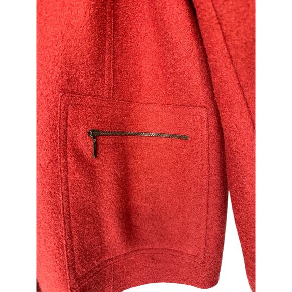 Talbots Vintage Orange Alpaca Blend Fall Button Front Chore Jacket Size 1X - Picture 6 of 12